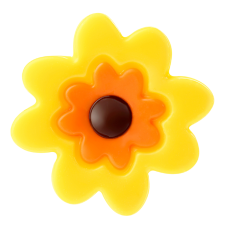 252 szt. WIOSENNE KWIATY 33994 BARBARA DECOR dekoracja z białej czekolady 30 x 35 mm