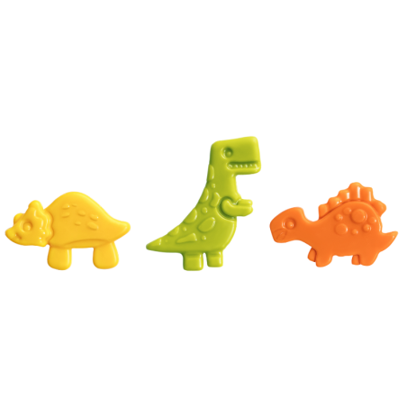 180 szt. KOLOROWE DINOZAURY 33732 BARBARA DECOR dekoracja z białej czekolady ok. 40 mm