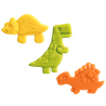 180 szt. KOLOROWE DINOZAURY 33732 BARBARA DECOR dekoracja z białej czekolady ok. 40 mm