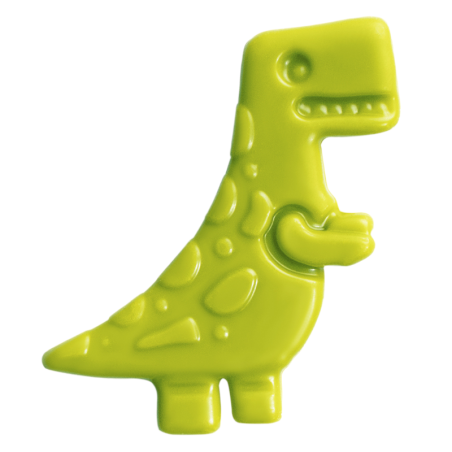 180 szt. KOLOROWE DINOZAURY 33732 BARBARA DECOR dekoracja z białej czekolady ok. 40 mm