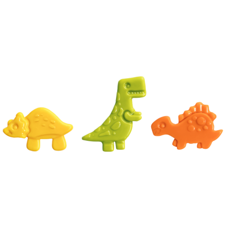 180 szt. KOLOROWE DINOZAURY 33732 BARBARA DECOR dekoracja z białej czekolady ok. 40 mm