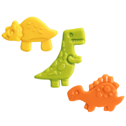 180 szt. KOLOROWE DINOZAURY 33732 BARBARA DECOR dekoracja z białej czekolady ok. 40 mm