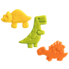 180 szt. KOLOROWE DINOZAURY 33732 BARBARA DECOR dekoracja z białej czekolady ok. 40 mm