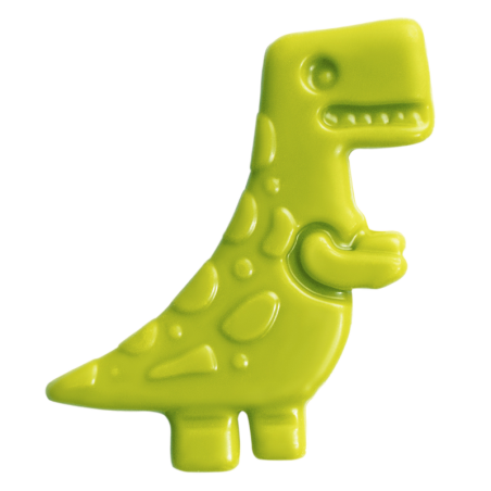 180 szt. KOLOROWE DINOZAURY 33732 BARBARA DECOR dekoracja z białej czekolady ok. 40 mm