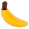 160 szt. ŻÓŁTY BANAN dekoracja z białej czekolady dł. 40 mm 33824 Barbara Decor