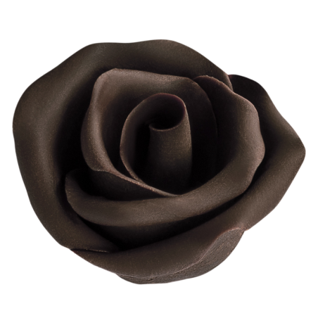 op. 30 szt. Róża Deserowa - ręcznie wykonana dekoracja z ciemnej czekolady - śr. 40 mm - nr. kat. 339360 Barbara Decor