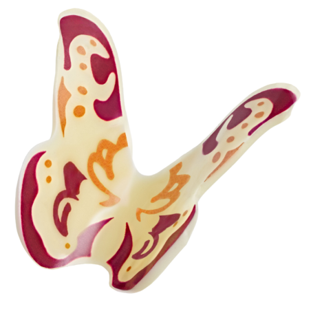 op. 108 szt. Motyle - 33408 Barbara Decor - trójwymiarowa dekoracja z białej czekolady - dł. 35 mm