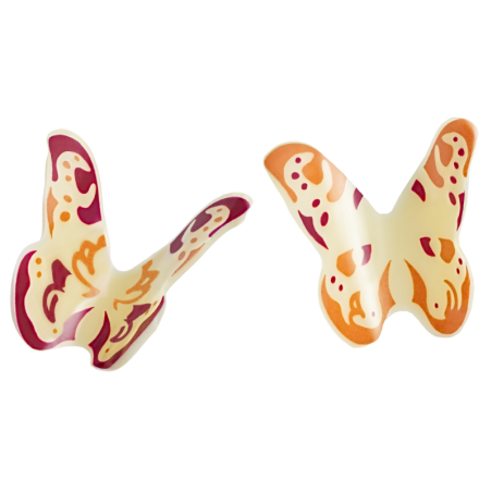 op. 108 szt. Motyle - 33408 Barbara Decor - trójwymiarowa dekoracja z białej czekolady - dł. 35 mm