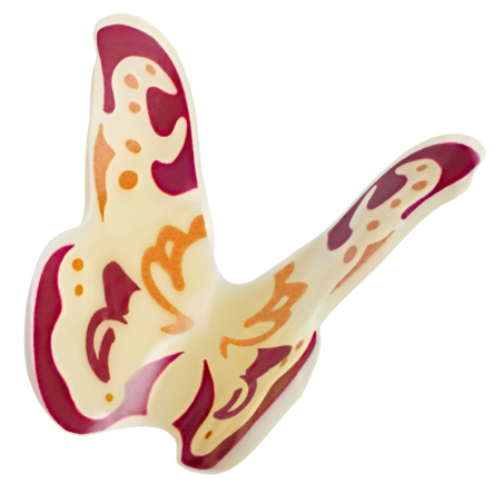 op. 108 szt. Motyle - 33408 Barbara Decor - trójwymiarowa dekoracja z białej czekolady - dł. 35 mm