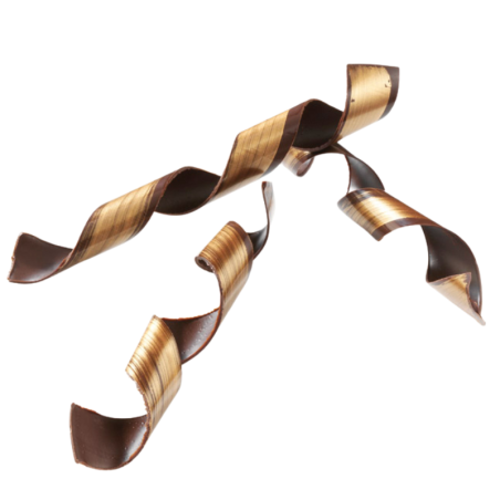 15 szt. ZŁOTA SPIRALA dekoracja z czekolady deserowej dł. 200 mm 33237 Barbara Decor