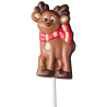 op. 35 g Renifer w zimowym szaliku - dekoracyjny lizak z mlecznej czekolady - dł. 160 mm