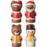 op. 40 g - Świąteczny zestaw mini figurek z mlecznej czekolady - prezent w dekoracyjnym pudełku