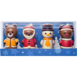 op. 40 g - Świąteczny zestaw mini figurek z mlecznej czekolady - prezent w dekoracyjnym pudełku