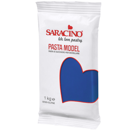 op. 1 kg Granatowa masa cukrowa do modelowania - Modelling Paste Saracino - mocna i elastyczna