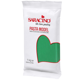 op. 1 kg Zielona masa cukrowa do modelowania - Modelling Paste Saracino - mocna i elastyczna