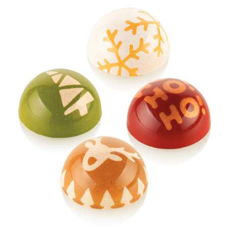 Choco Stamp B - Silikomart - świąteczne stemple silikonowe do dekorowania pralin