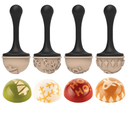 Choco Stamp B - Silikomart - świąteczne stemple silikonowe do dekorowania pralin