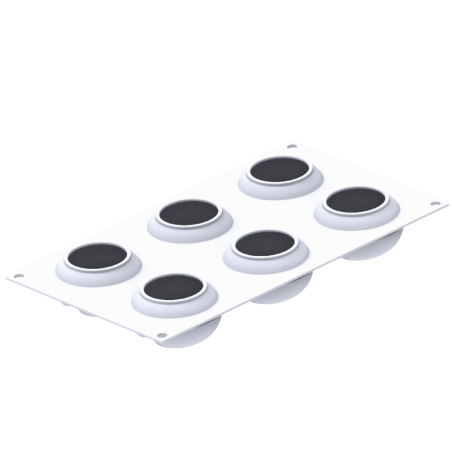 Maritozzo 135 Silikomart - zestaw form silikonowych do nowoczesnych Maritozzi - śr. 68 x wys. 40 mm / poj. 135 ml