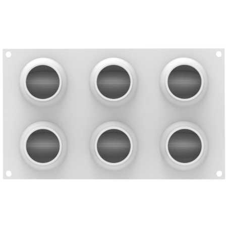 Maritozzo 135 Silikomart - zestaw form silikonowych do nowoczesnych Maritozzi - śr. 68 x wys. 40 mm / poj. 135 ml