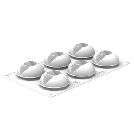 Maritozzo 135 Silikomart - zestaw form silikonowych do nowoczesnych Maritozzi - śr. 68 x wys. 40 mm / poj. 135 ml