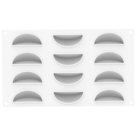 Maritozzo 135 Silikomart - zestaw form silikonowych do nowoczesnych Maritozzi - śr. 68 x wys. 40 mm / poj. 135 ml