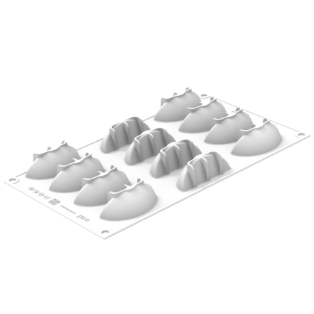 Maritozzo 135 Silikomart - zestaw form silikonowych do nowoczesnych Maritozzi - śr. 68 x wys. 40 mm / poj. 135 ml
