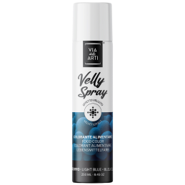 op. 250 ml Jasnoniebieski zamsz spożywczy w sprayu - strukturalny barwnik do dekoracji cukierniczych - Barima Artisanal