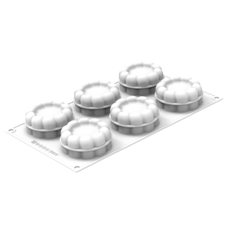 Charlotte 100 Silikomart - forma silikonowa do monoporcji - śr. 70 x wys. 30 mm / poj. 108 ml x 6 porcji