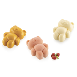 Teddy Bear XS 20 Silikomart - cukiernicza forma silikonowa małe misie - dł. 50 x szer. 36 x wys. 21 mm / poj. 20 ml x 18 porcji