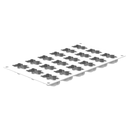 Teddy Bear XS 20 Silikomart - cukiernicza forma silikonowa małe misie - dł. 50 x szer. 36 x wys. 21 mm / poj. 20 ml x 18 porcji