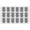 Teddy Bear XS 20 Silikomart - cukiernicza forma silikonowa małe misie - dł. 50 x szer. 36 x wys. 21 mm / poj. 20 ml x 18 porcji