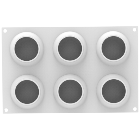 Stone 145 Silikomart - forma silikonowa do monoporcji i deserów - śr. 78 x wys. 37 mm / poj. 145 ml x 6 porcji