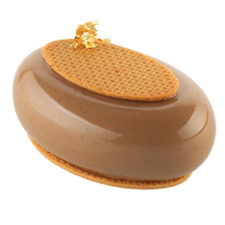 Oval 80 Silikomart - zestaw do owalnych monoporcji - forma silikonowa z wykrojnikiem - poj. 80 ml x 8 porcji