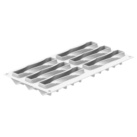 Twist 90 Silikomart - zestaw do monoporcji - śruba - forma silikonowa z wykrojnikiem - poj. 90 ml x 6 porcji