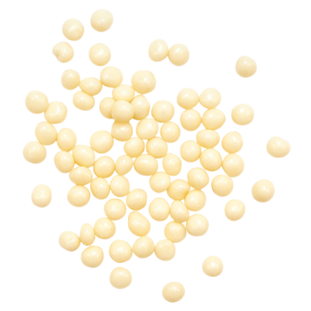 op. 0.5 kg CRUNCHIES WHITE OPAL 09730 BARBARA DECOR chrupiące kuleczki ryżowe w białej czekoladzie - śr. 4 mm