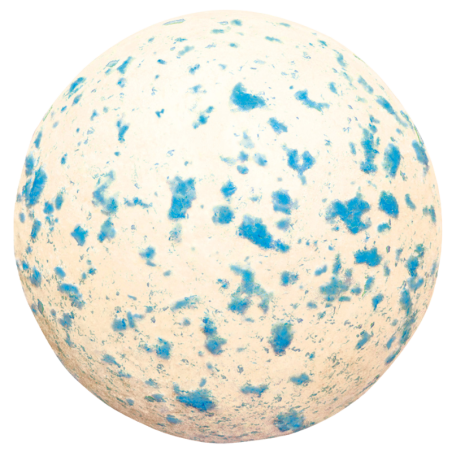 op. 49 szt. Kulki Rafa - 331061 Barbara Decor - dekoracyjne kulki z białej czekolady w niebieskie plamki - śr. 27 mm