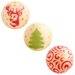 op. 112 szt. Bombki czekoladowe - 33772 Barbara Decor - świąteczne kulki z białej czekolady - śr. 24 mm