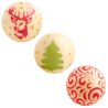 op. 112 szt. Bombki czekoladowe - 33772 Barbara Decor - świąteczne kulki z białej czekolady - śr. 24 mm