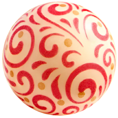 op. 112 szt. Bombki czekoladowe - 33772 Barbara Decor - świąteczne kulki z białej czekolady - śr. 24 mm