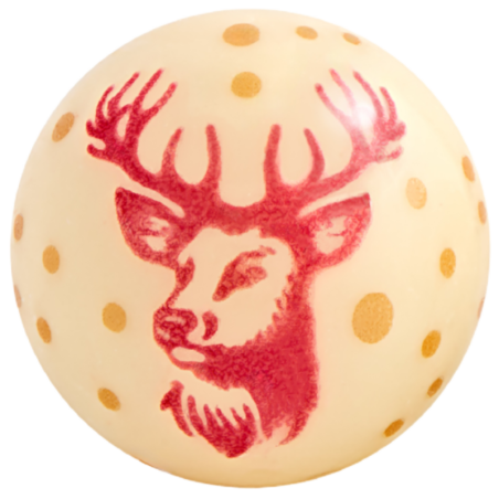 op. 112 szt. Bombki czekoladowe - 33772 Barbara Decor - świąteczne kulki z białej czekolady - śr. 24 mm