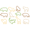 12 szt. Wykrawacze zwierzęta z ZOO - 630930 Tescoma Delicia Kids - zestaw foremek do wycinania ciasteczek i ozdób