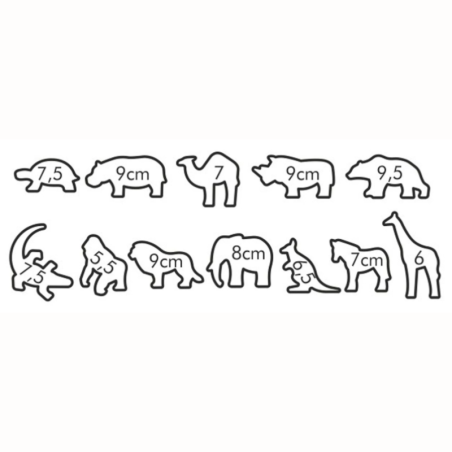 12 szt. Wykrawacze zwierzęta z ZOO - 630930 Tescoma Delicia Kids - zestaw foremek do wycinania ciasteczek i ozdób
