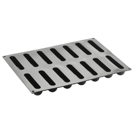 PX4351 Confy Pavoni - cukiernicza forma silikonowa - dł.128 x szer. 30 x wys. 28 mm / poj. 90 ml x 14 porcji