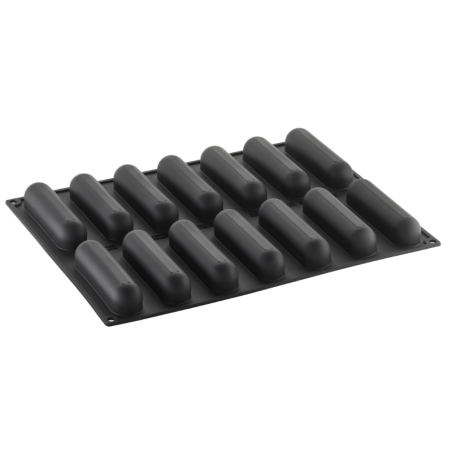 PX4351 Confy Pavoni - cukiernicza forma silikonowa - dł.128 x szer. 30 x wys. 28 mm / poj. 90 ml x 14 porcji