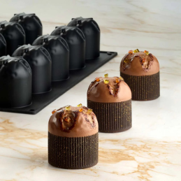 PX43113 Panettone Pavoni Italia - forma silikonowa do świątecznych deserów - śr. 55 x wys. 65 mm / poj. 130 ml x 15 porcji