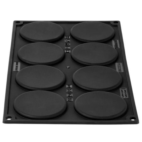 PX3228 Macaron Pavoni Italia - zestaw form silikonowych do makaroników - śr. 70 x wys. 35 mm / poj. 110 ml x 8 porcji