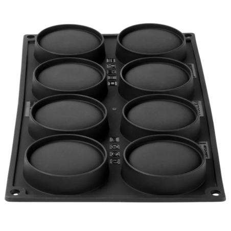 PX3228 Macaron Pavoni Italia - zestaw form silikonowych do makaroników - śr. 70 x wys. 35 mm / poj. 110 ml x 8 porcji