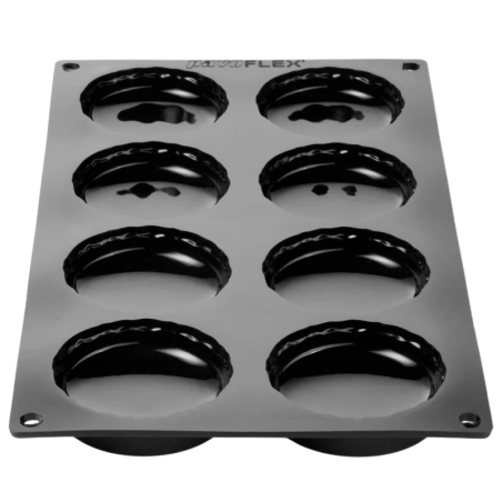 PX3228 Macaron Pavoni Italia - zestaw form silikonowych do makaroników - śr. 70 x wys. 35 mm / poj. 110 ml x 8 porcji