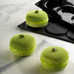 PX3228 Macaron Pavoni Italia - zestaw form silikonowych do makaroników - śr. 70 x wys. 35 mm / poj. 110 ml x 8 porcji