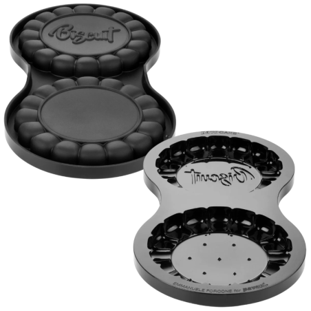 KE111 Biscuit Pavoni - zestaw form silikonowych do tortu w kształcie ciasteczka z kremem - śr. 160 x wys. 52 mm / poj. 920 ml